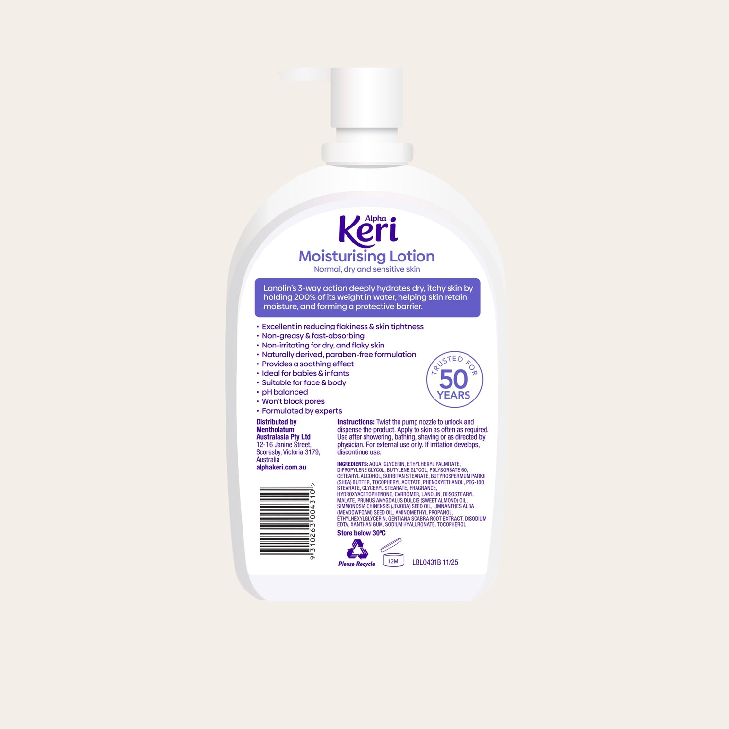 Hydrating Moisturising Lotion 1L